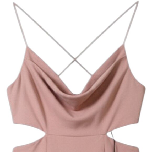 NWT Hello Molly Love Dust Side Cut Out Midi Dress Blush Small Event Party - Picture 5 of 9